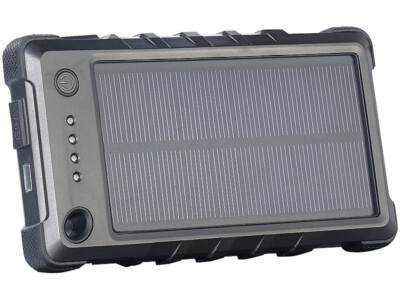 NEU 8000mAh Solar Powerbank mit Taschenlampe 2x USB für Smartphone Handy Iphone