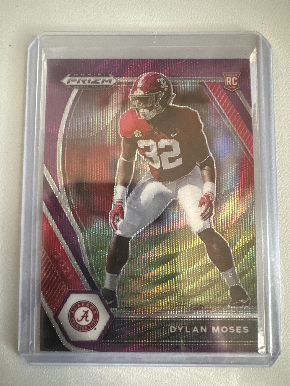 2021 Panini Prizm Draft Picks Dylan Moses Purple Wave Rookie