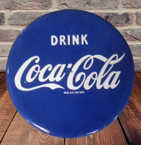Coca-Cola オーバル型 メタルサインプレート ビンテージ アメトイ レア