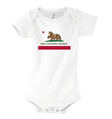 Youth Designz Baby Strampler New California Republic Print Body Amerika Lustig