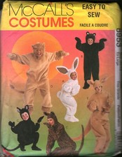 8953 VTG McCall Pattern Halloween Costume Misses Mens Animals Cat Lion Bear OOP