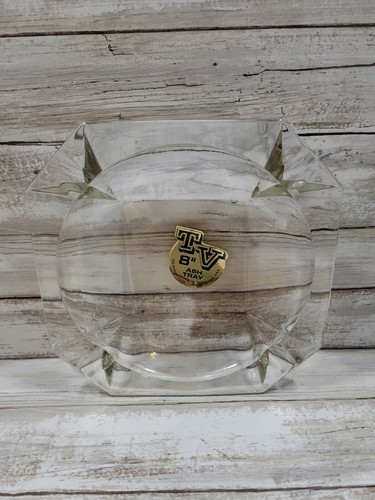 Vintage Ash Tray Large Heavy 8”Inch Square Clear Glass Original Box Made in USA - Picture 2 of 3