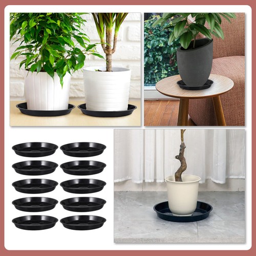10 Pcs Flower Pot Base Plastic Circular Flowerpot Tray for Plants - Picture 3 of 12