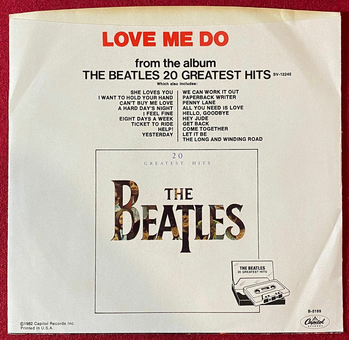 Beatles – Love Me Do – Picture sleeve & PROMO 45 | eBay