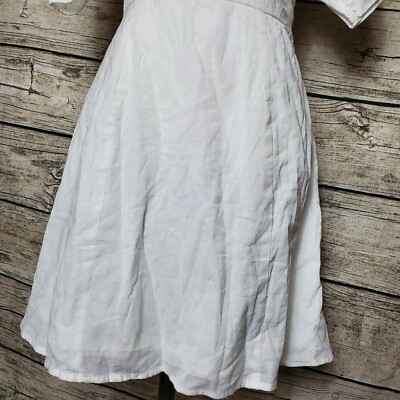 open lace back dress Z Supply White Cotton Wedge Pleated Skirt