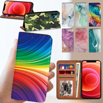 Passend für Apple iPhone 13 mini/13 6,1''''/Pro Max 6,7'''' Handyhülle Leder Geldbörse Cover