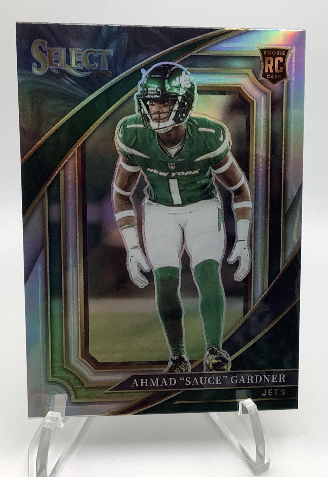 Ahmad Sauce Gardner 2022 Panini Select Silver Prizm Suite Level Jets Rookie #322