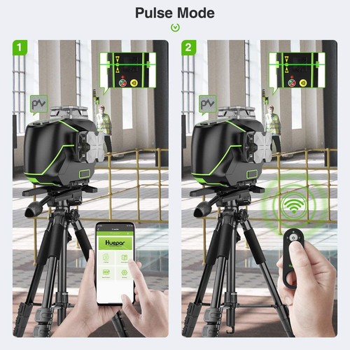 Huepar S04CG 16 Line Kreuzlinienlaser 4 x 360 ° Linienlaser mit LCD-Bildschirm - Bild 6 von 9
