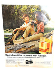 RALEIGH CIGARETTES KODAK INSTAMATIC CAMERA 1972 VINTAGE ADVERTISEMENT