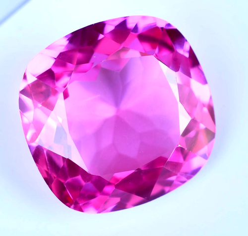 71.55 Ct Natural Pink Ruby Flawless Cushion CERTIFIED JAALI Cut Gem from Mogok - Picture 6 of 7