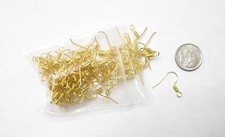 NEW-GOLDTONE FISHHOOK EARWIRES-PKG OF 100--- 50 PAIR -GREAT PRICE