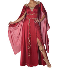 Women's Red Roman Greek Goddess Costume SIZE M with defect 