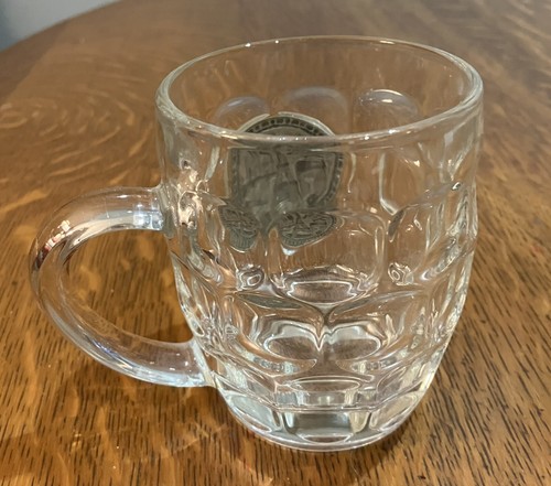 Vtg Heavy Glass Mug w/Pewter? Medallion Paris France Eiffel Tower 4” 8oz - Picture 3 of 6