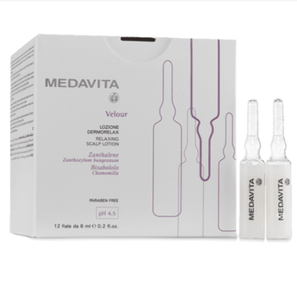 Medavita Velour Lozione dermorelax 12x6ml - Fiale antiprurito capelli
