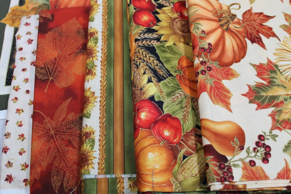Fall Fabric lot bundle 7.5 yrds Cotton Quilting Timeless Treasures Panel Harvest - Image 2 of 4