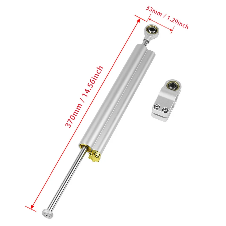 Para BMW S1000RR 350mm Amortiguador estabilizador de dirección largo Universal 2010 2011 2014 Foto 4 de 4