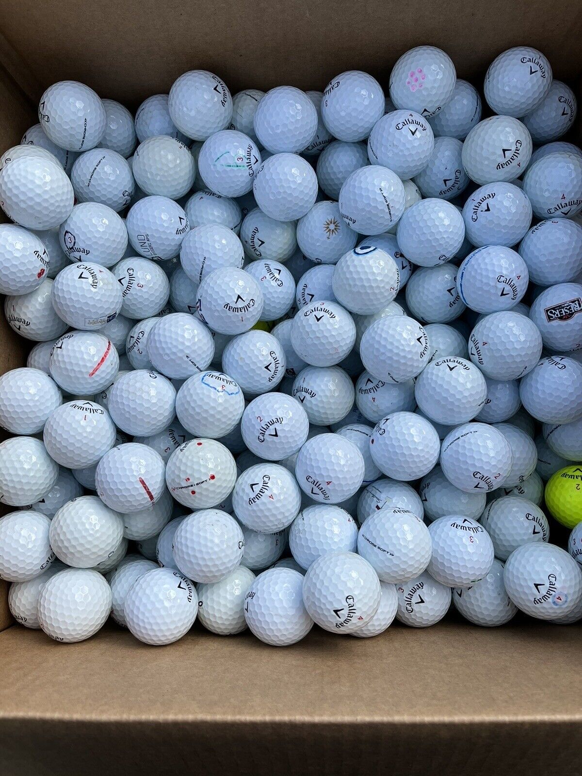 24 Callaway Chrome Soft White Used Golf Balls AAAA Near Mint 4A FREE SHIPPING