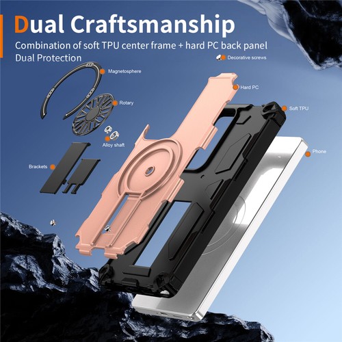 For Samsung Galaxy S25 Edge S24 Ultra Plus Magsafe Tough Case Armor Stand Cover - Picture 51 of 60