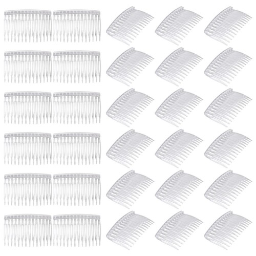 50 Pcs Transparent Hair Comb Side Combs Bride Wedding French Miss - Picture 9 of 12