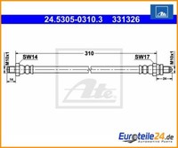 Bremsschlauch Ate 24.5305-0310.3 FüR Ford Sierra Turnier