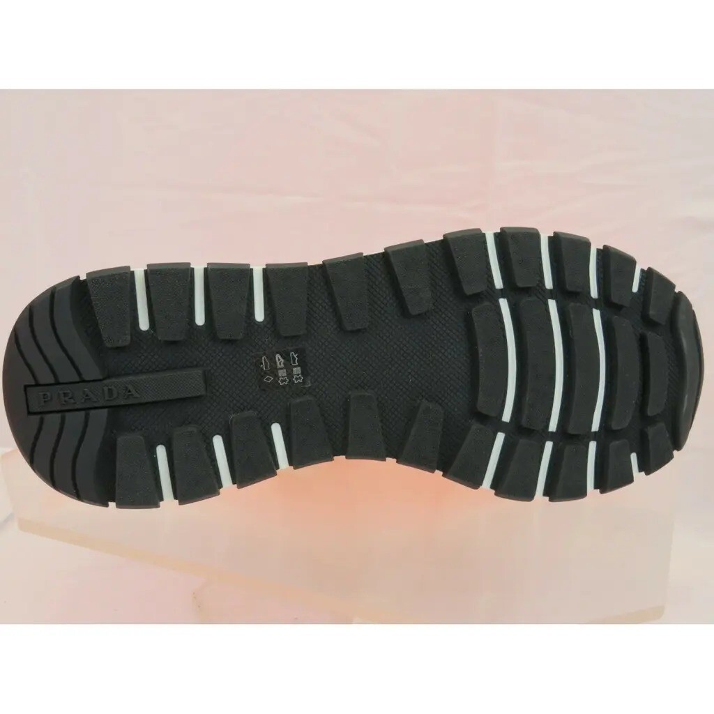 PRADA★素敵！NEON MESH LACE LOW SNEAKERS Wholesale Breathable Unisex Patent Leather & Mesh Platform