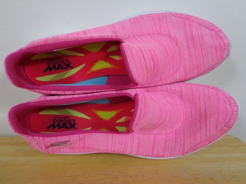 SKECHERS GOGA MAX slip on Women's Shoes Pink Color Size 9.5 - Picture 18 of 19