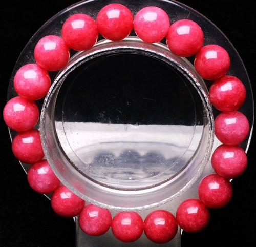 10.3mm Natural Rose Ice Rhodochrosite Gemstone Beads Love Bracelet