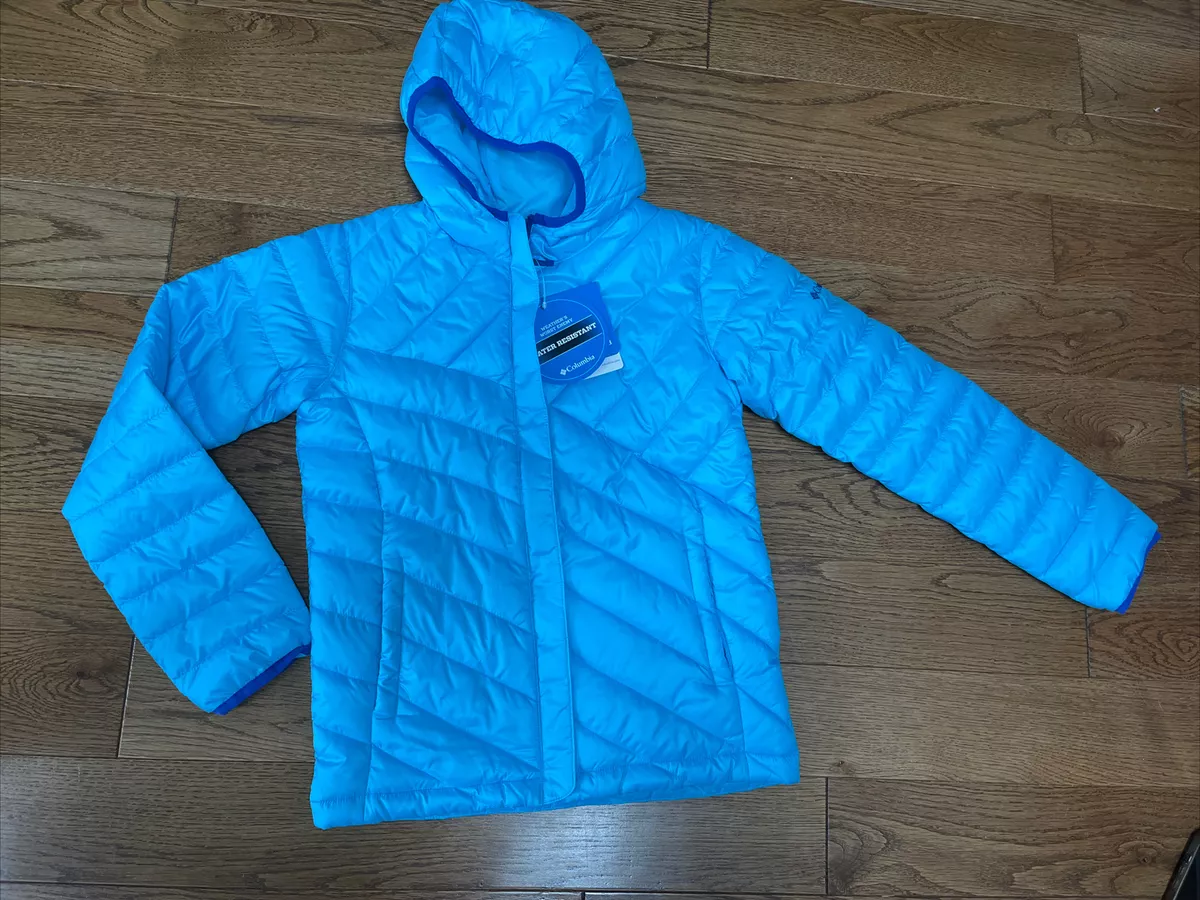 Brand NEW Columbia Girl s Powder Light Turquoise Winter Fall Jacket M 10 12
