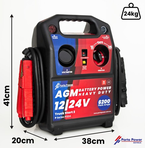 P1224 “Truck Start 2” 12/24v 6200A Portable AGM Batteries Jump Starter Booster - Picture 4 of 4