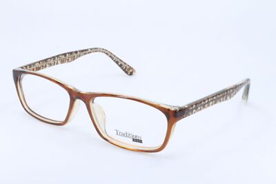 Traditions Ltd T15 Brown Rectangle Men Full Rim 54-16-145 Eyeglasses Frames