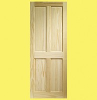 Internal Clear Pine Victorian 4 Panel Fire Door. Various Sizes. Internal Clear Pine Victorian 4 Panel Fire Door. Various Sizes.
