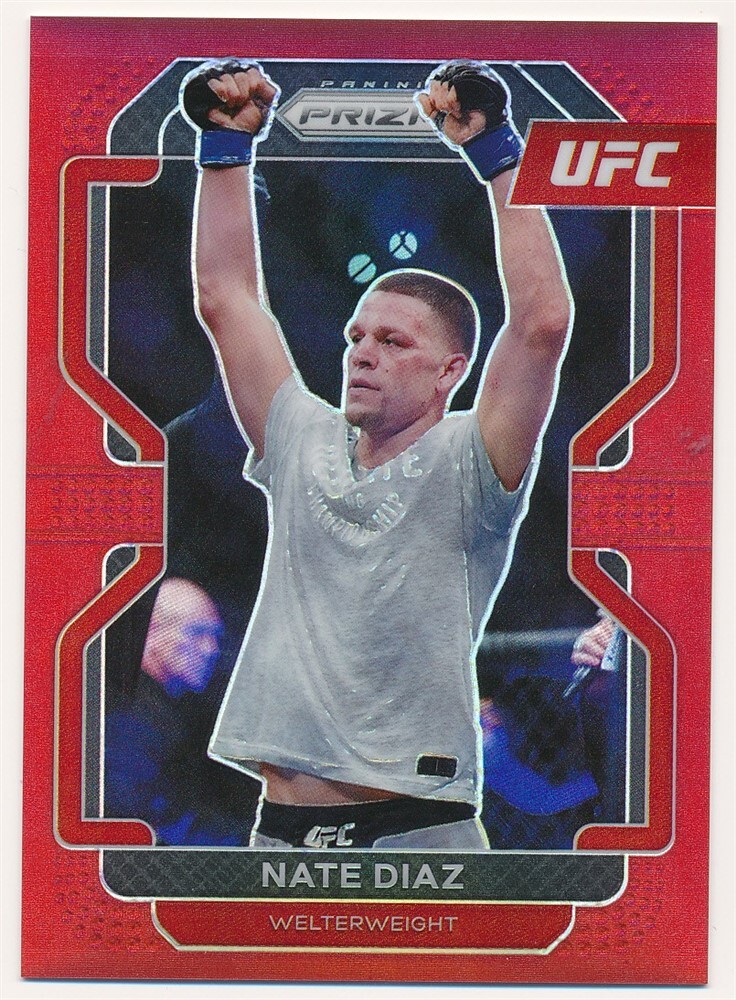 NATE DIAZ 2022 PANINI PRIZM RED #150 SP UFC #069/299 MINT