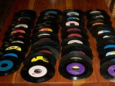 Lot of 40 - 7" 45 RPM Records For Decorating & Crafts