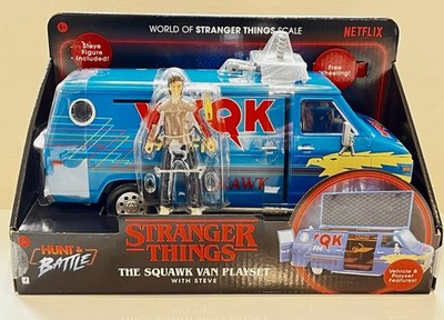 Stranger Things Season 5 WSQK The Squawk Van Playset + Steve Figure NEW