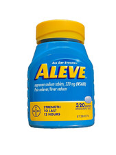 Aleve 320 Caplets Naproxen Sodium 220mg EXP: 07/2028 NSAID Pain Relief