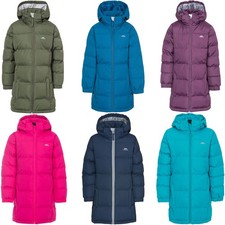 Trespass Girls Tiffy Full Zip Padded Winter Warm Hooded Insulated Jacket Coat