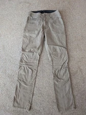 Kuhl Free Kanvus Jean Mens 28x32 Tan 5 Pocket Cotton Canvas Flat Front Zip Pants