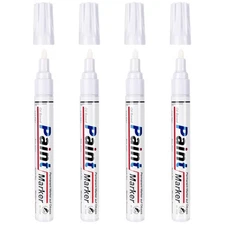 White Paint Pen Permanent Marker Waterproof 4 Pack Outdoor Pens markers for M...
