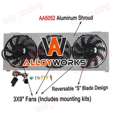 ELECTRIC RADIATOR FAN+SHROUD RELAY KITS FOR 1991-01 Jeep Cherokee XJ 4.0L ALLOY