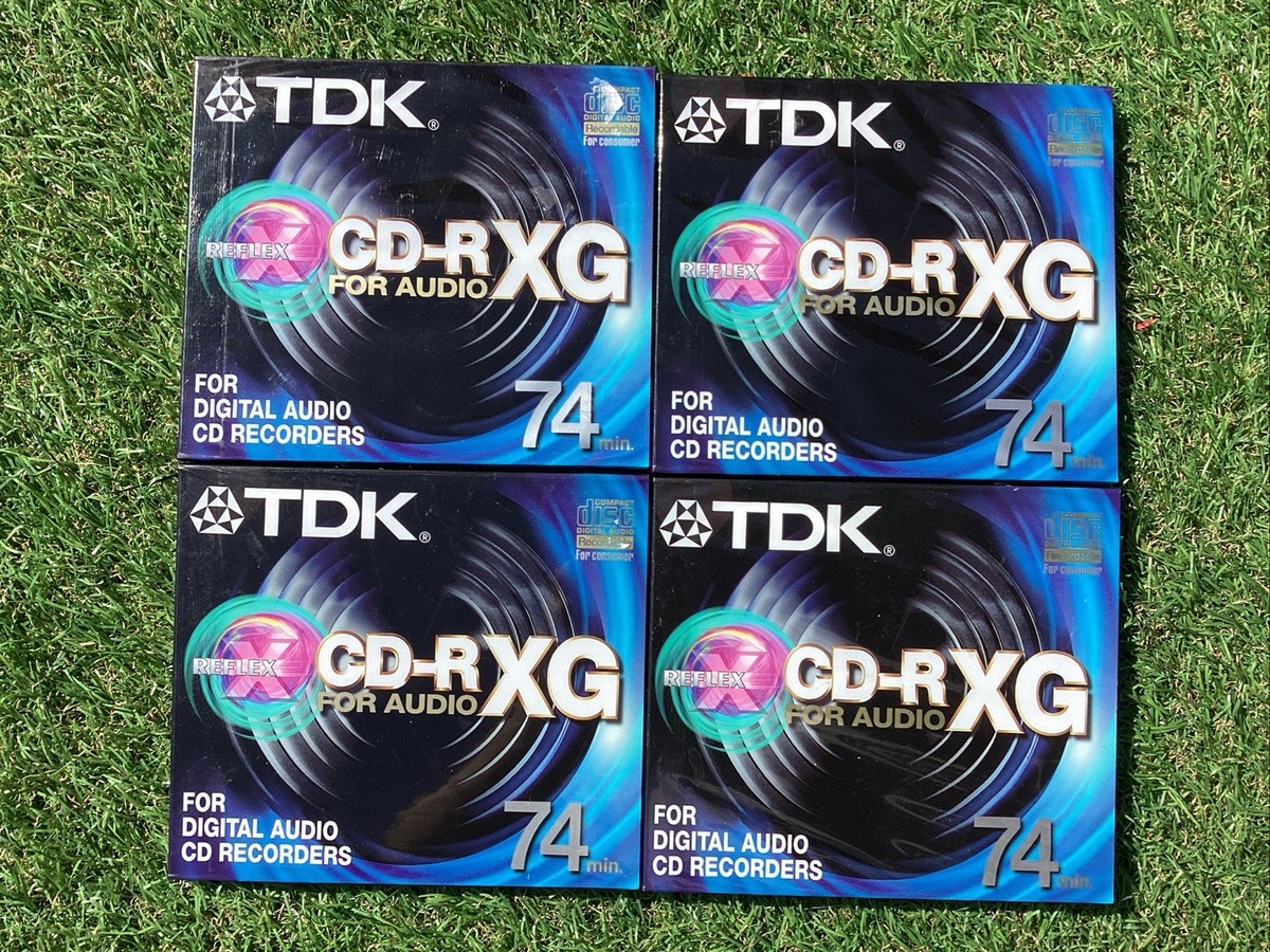 TDK CD-R74 CD-RXG74 - 4 PACK - Audio Music CDR Blank