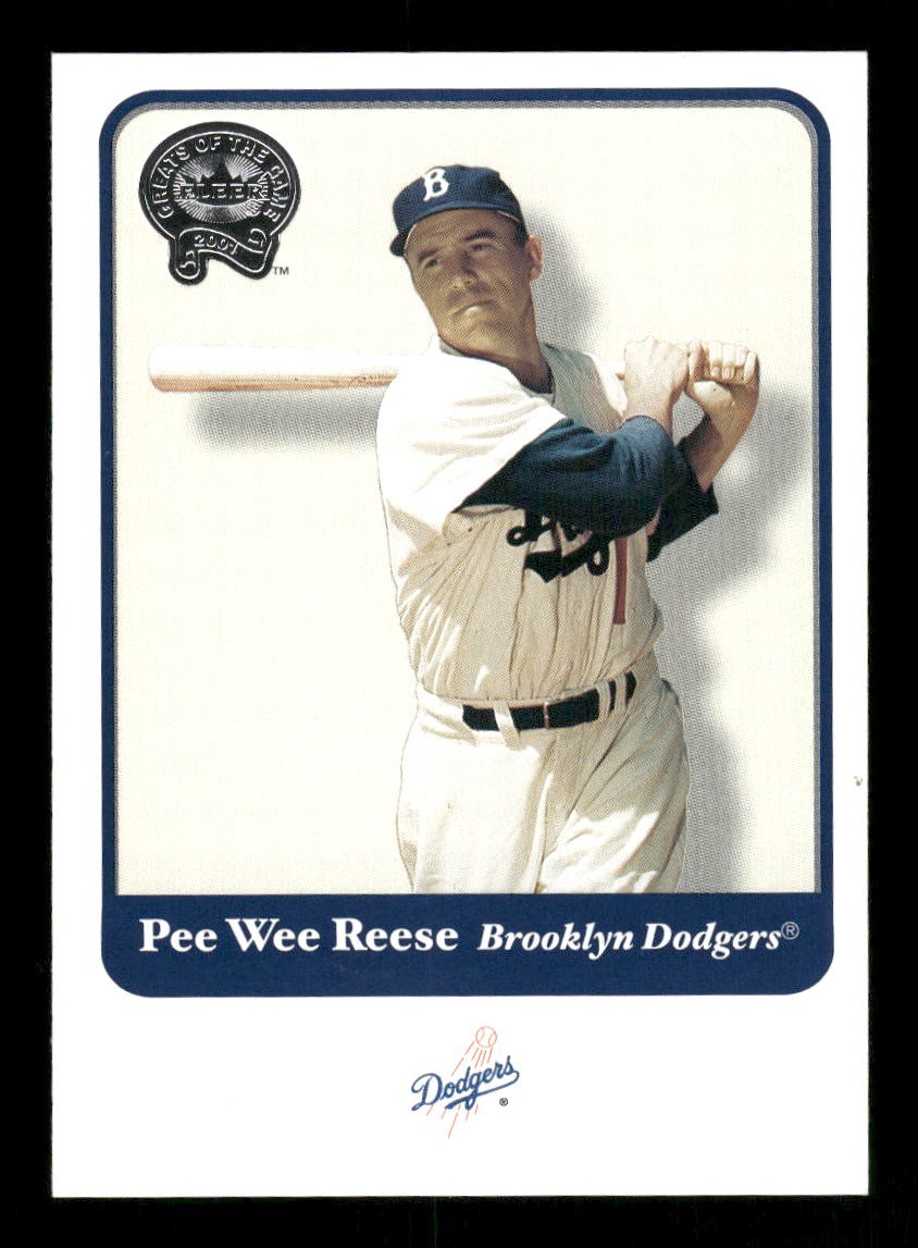 Pee Wee Reese 2001 Fleer Greats of the Game #95 Brooklyn Dodgers NM