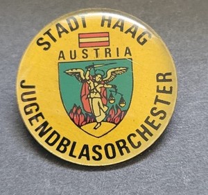 Austria. Haag Town Youth Orchestra. Stadt Haag Jugendblasorchester. Pin. Vintage