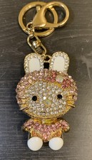 Kitty Bag Keychain Cute Rhinestone Bag Charm Rhinestone Keyring New