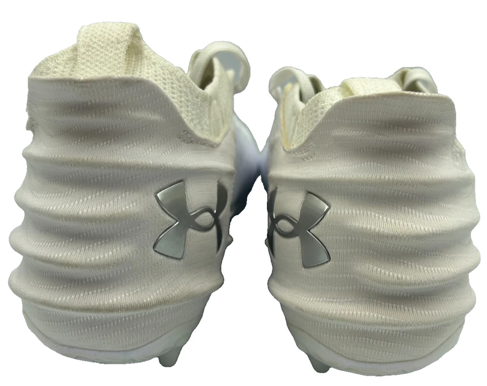 Under Armour Men's Spotlight Clone Lace Up Football Cleats White Size:14 141J - Image 4 of 4