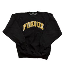 Vintage Purdue Boilermakers Black Sweatshirt Sz 2XL Steve And Barrys Crewneck