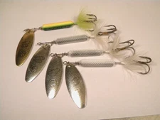 4 Worden's Rooster Tail 3/4 oz Rainbow Trout Shad Inline Spinner crankbait lure
