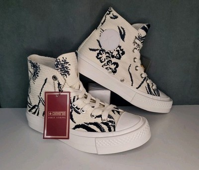 RARE Converse First String Chuck Taylor All Star Woven Floral Vibram Womens 8