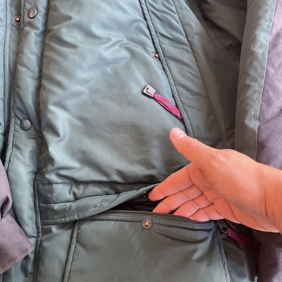 Vintage 80s Eastern Mountain Sports Goose Down Puffer Jacket EMS Men Large Green - Image 3 of 4