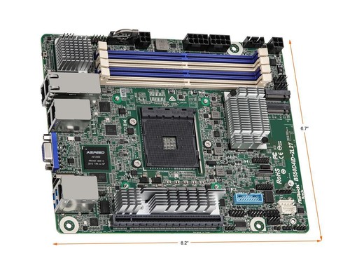 Asrock 257050 Mb B550d4id-2l2t Am4 Pga1331 B550 Max32gb Ddr4 Deep Mini-itx - Picture 4 of 5