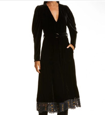 Ulla Johnson Lena Belted velted Midi Dress size 8 color nuit mspr $795